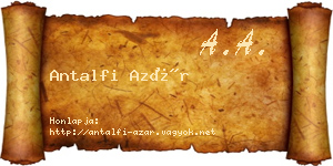 Antalfi Azár névjegykártya
